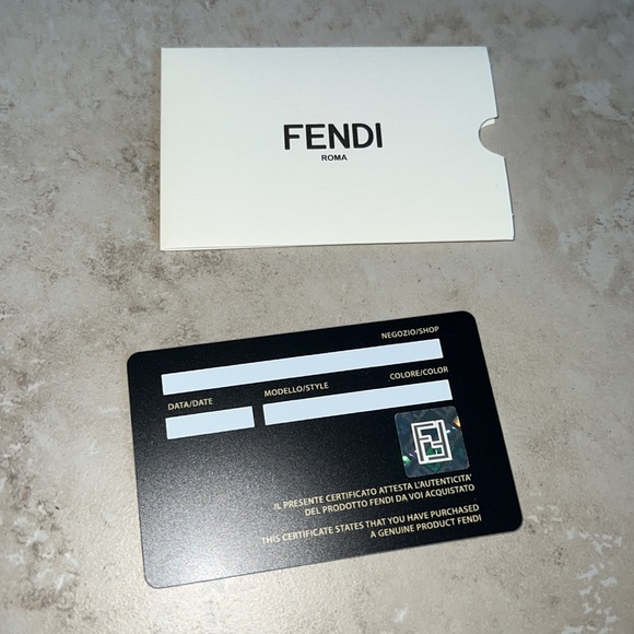 Fendi authentication certificate card - Picture 3 of 3